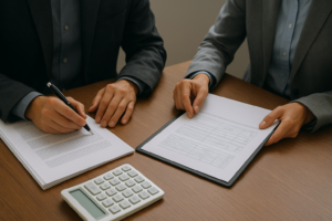 personnes réalisant un audit. Cette image met en avant l'utilité d'une bonne préparation à un audit amiante